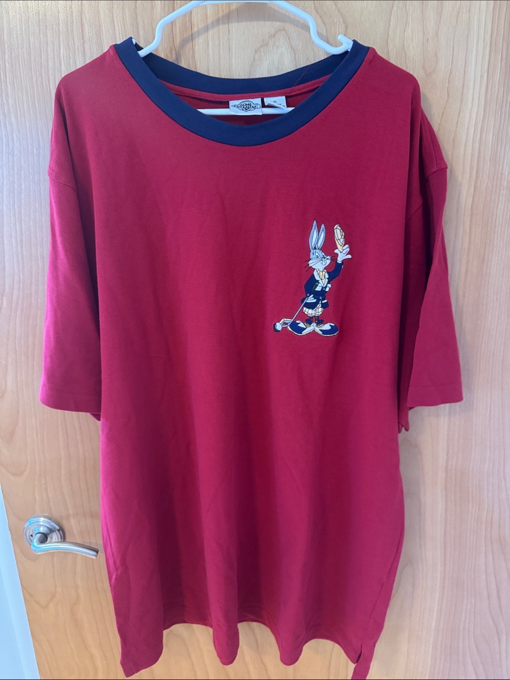 Vintage 1992 ACME Clothing T-Shirt Mens Large Red Looney Tunes Bugs Bunny Golf